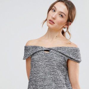 ASOS See U Soon Off the Shoulder Strapless Knit Top